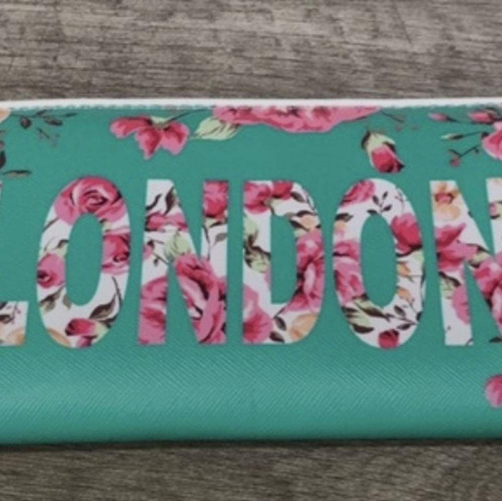 Robin Ruth - London Floral Zip-Around Wallet - Teal Pink